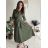 Langärmliges Hemdkleid für Damen mit Gürtel (S/M EINHEITSGRÖSSE) ITALIAN FASHION IMPSH24210151