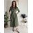 Langärmliges Hemdkleid für Damen mit Gürtel (S/M EINHEITSGRÖSSE) ITALIAN FASHION IMPSH24210151