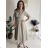 Langärmliges Hemdkleid für Damen mit Gürtel (S/M EINHEITSGRÖSSE) ITALIAN FASHION IMPSH24210151