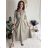 Langärmliges Hemdkleid für Damen mit Gürtel (S/M EINHEITSGRÖSSE) ITALIAN FASHION IMPSH24210151