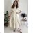 Langärmliges Hemdkleid für Damen mit Gürtel (S/M EINHEITSGRÖSSE) ITALIAN FASHION IMPSH24210151