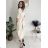 Langärmliges Hemdkleid für Damen mit Gürtel (S/M EINHEITSGRÖSSE) ITALIAN FASHION IMPSH24210151