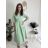 Langärmliges Hemdkleid für Damen mit Gürtel (S/M EINHEITSGRÖSSE) ITALIAN FASHION IMPSH24210151
