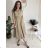 Langärmliges Hemdkleid für Damen mit Gürtel (S/M EINHEITSGRÖSSE) ITALIAN FASHION IMPSH24210151