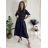 Langärmliges Hemdkleid für Damen mit Gürtel (S/M EINHEITSGRÖSSE) ITALIAN FASHION IMPSH24210151
