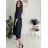 Langärmliges Hemdkleid für Damen mit Gürtel (S/M EINHEITSGRÖSSE) ITALIAN FASHION IMPSH24210151