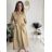 Langärmliges Hemdkleid für Damen mit Gürtel (S/M EINHEITSGRÖSSE) ITALIAN FASHION IMPSH24210151