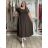 Kurzes Sommerkleid mit langen Ärmeln für Damen, übergroß (54/56/58 Einheitsgröße) ITALIAN FASHION IM425070
