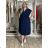 Sommerkleid oval Kurzarm Damen Übergröße (50/52/54 Einheitsgröße) ITALIAN FASHION IM425011  dunkle Minze