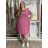 Sommerkleid oval Kurzarm Damen Übergröße (50/52/54 Einheitsgröße) ITALIAN FASHION IM425011