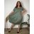 Sommerkleid oval Kurzarm Damen Übergröße (50/52/54 Einheitsgröße) ITALIAN FASHION IM425011