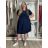 Sommerkleid oval Kurzarm Damen Übergröße (50/52/54 Einheitsgröße) ITALIAN FASHION IM425011
