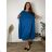 Sommerkleid oval Kurzarm Damen Übergröße (50/52/54 Einheitsgröße) ITALIAN FASHION IM425011  grünes Khaki