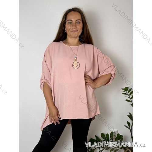 Sommerkleid oval Kurzarm Damen Übergröße (50/52/54 Einheitsgröße) ITALIAN FASHION IM425011