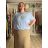 Sommerkleid oval Kurzarm Damen Übergröße (50/52/54 Einheitsgröße) ITALIAN FASHION IM425011 54/56/58 hellblau