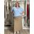 Sommerkleid oval Kurzarm Damen Übergröße (50/52/54 Einheitsgröße) ITALIAN FASHION IM425011 54/56/58 hellblau