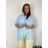 Sommerkleid oval Kurzarm Damen Übergröße (50/52/54 Einheitsgröße) ITALIAN FASHION IM425011 54/56/58 türkis