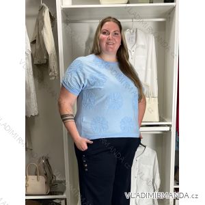 Tunika mit Anhänger Kurzarm Damen Übergröße (54/56/58 Einheitsgröße) ITALIAN FASHION IM425031