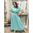Sommerhemdkleid mit Gürtel, kurze Ärmel, Damen (42/44/46 EINHEITSGRÖSSE) ITALIAN FASHION IM425036
