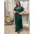 Sommerhemdkleid mit Gürtel, kurze Ärmel, Damen (42/44/46 EINHEITSGRÖSSE) ITALIAN FASHION IM425036