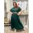 Sommerhemdkleid mit Gürtel, kurze Ärmel, Damen (42/44/46 EINHEITSGRÖSSE) ITALIAN FASHION IM425036
