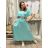 Sommerhemdkleid mit Gürtel, kurze Ärmel, Damen (42/44/46 EINHEITSGRÖSSE) ITALIAN FASHION IM425036