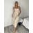 Langes trägerloses Partykleid für Damen (S/M/L EINHEITSGRÖSSE) ITALIAN FASHION IMPLP2365360011A S / M / L beige