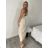 Langes trägerloses Partykleid für Damen (S/M/L EINHEITSGRÖSSE) ITALIAN FASHION IMPLP2365360011A S / M / L beige