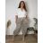 Lange Sommerhose für Damen mit Gürtel (Einheitsgröße S/M) ITALIAN FASHION IMD24080 44/46/48 dunkelbraun