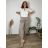Lange Sommerhose für Damen mit Gürtel (Einheitsgröße S/M) ITALIAN FASHION IMD24080 44/46/48 dunkelbraun