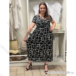 Langes Sommerkleid mit kurzen Ärmeln für Damen (Einheitsgröße S/M) ITALIAN FASHION IM323101