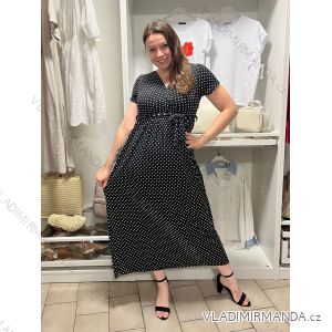 Langes Sommerkleid mit kurzen Ärmeln für Damen (Einheitsgröße S/M) ITALIAN FASHION IM323101