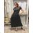 Langes Sommerkleid mit kurzen Ärmeln für Damen (Einheitsgröße S/M) ITALIAN FASHION IM323101