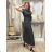 Langes Sommerkleid mit kurzen Ärmeln für Damen (Einheitsgröße S/M) ITALIAN FASHION IM323101