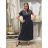 Langes Sommerkleid mit kurzen Ärmeln für Damen (Einheitsgröße S/M) ITALIAN FASHION IM323101