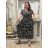 Langes Sommerkleid mit kurzen Ärmeln für Damen (Einheitsgröße S/M) ITALIAN FASHION IM323101