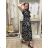 Langes Sommerkleid mit kurzen Ärmeln für Damen (Einheitsgröße S/M) ITALIAN FASHION IM323101