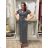Langes Sommerkleid mit kurzen Ärmeln für Damen (Einheitsgröße S/M) ITALIAN FASHION IM323101