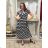 Langes Sommerkleid mit kurzen Ärmeln für Damen (Einheitsgröße S/M) ITALIAN FASHION IM323101
