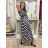 Langes Sommerkleid mit kurzen Ärmeln für Damen (Einheitsgröße S/M) ITALIAN FASHION IM323101