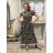 Langes Sommerkleid mit kurzen Ärmeln für Damen (Einheitsgröße S/M) ITALIAN FASHION IM323101