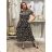 Langes Sommerkleid mit kurzen Ärmeln für Damen (Einheitsgröße S/M) ITALIAN FASHION IM323101