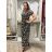 Langes Sommerkleid mit kurzen Ärmeln für Damen (Einheitsgröße S/M) ITALIAN FASHION IM323101