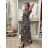 Langes Sommerkleid mit kurzen Ärmeln für Damen (Einheitsgröße S/M) ITALIAN FASHION IM323101