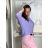 Sommerkleid oval Kurzarm Damen Übergröße (50/52/54 Einheitsgröße) ITALIAN FASHION IM425011 S / M / L lila