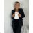 Damen-Langarmjacke (S/M ONE SIZE) ITALIAN FASHION IMPDY23MDUE991838 S / M / L schwarz