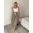 Elegante Hose mit Gürtel für Damen (S/M/L ONE SIZE) ITALIAN FASHION IM425057 S / M / L dunkelbraun
