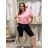Jogginghose baggy 3/4 kurze Frauen (UNI SM) ITALIAN FASHION IMD20406 S / M / L schwarz