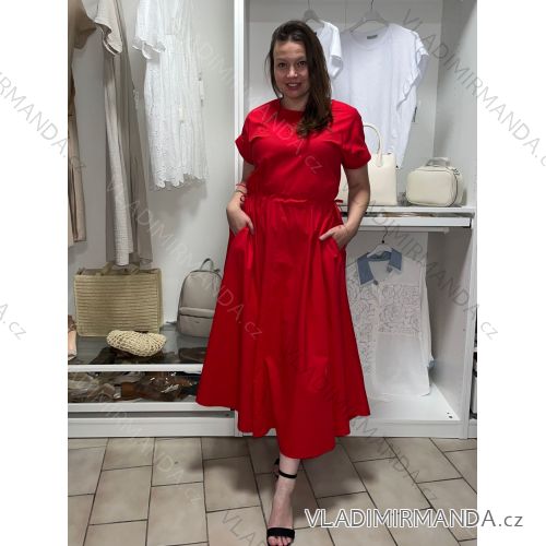 Damen Stretchhose (S/M/L Einheitsgröße) ITALIAN FASHION IM525STELA S / M / L rot