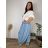 Damen Aladdin Haremshose (S/M/L Einheitsgröße) ITALIAN FASHION IMD25129 50/52/54 blau